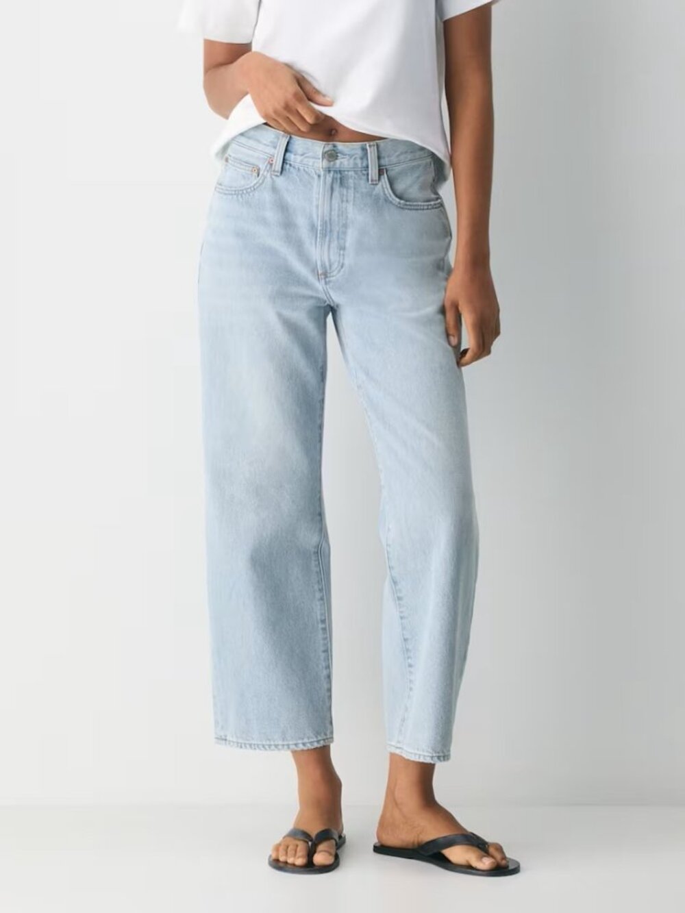 NWT Denim Forum The Farrah Hi-Rise Wide Cropped Jean Size 29